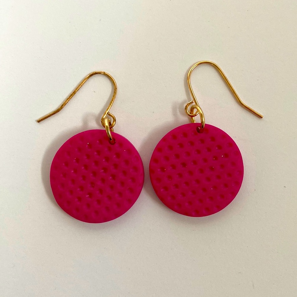 Pink Polymer Clay Earrings